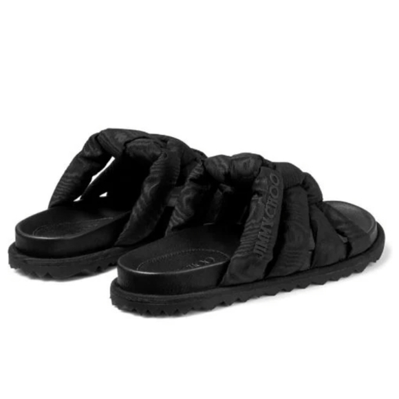 Jimmy Choo Sandals Black MSRP $595 Jimmy Choo Kes Slide Sandals - Picture 16 of 17